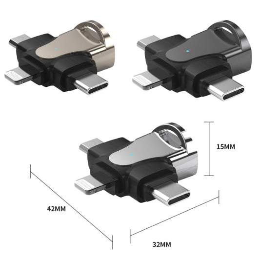 3 In 1 OTG Adapter (Gold) - OTG Adapter by buy2fix | Online Shopping UK | buy2fix