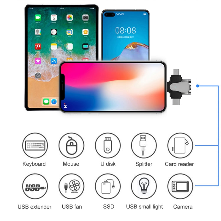 3 In 1 OTG Adapter (Tarnish) by buy2fix
