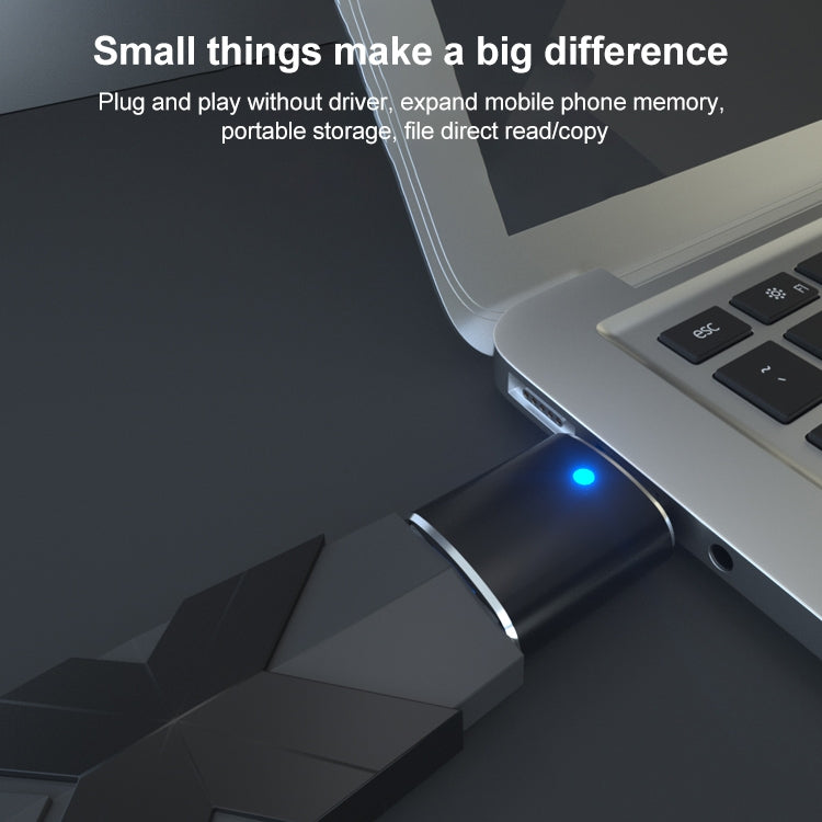 USB to Type-C / USB-C OTG USB Flash Driver (Black) by buy2fix