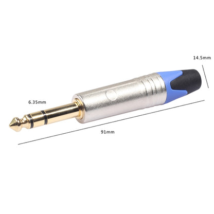10 PCS TC203N 6.35mm Gold-plated Audio Stereo Connector Welding Plug - Microphone Audio Cable & Connector by buy2fix | Online Shopping UK | buy2fix