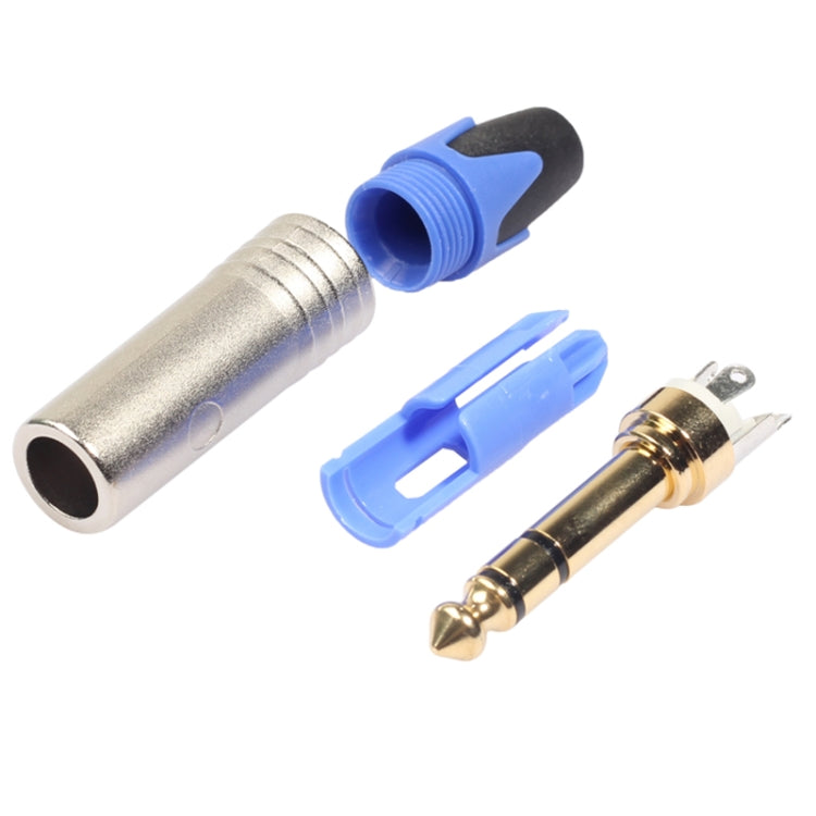 10 PCS TC203N 6.35mm Gold-plated Audio Stereo Connector Welding Plug - Microphone Audio Cable & Connector by buy2fix | Online Shopping UK | buy2fix