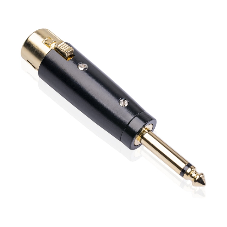 5 PCS LZ1167G 6.35mm Single Track Male Head to XRL Female Audio Adapter Plug (Black) - Microphone Audio Cable & Connector by buy2fix | Online Shopping UK | buy2fix