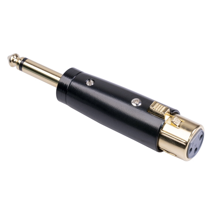 5 PCS LZ1167G 6.35mm Single Track Male Head to XRL Female Audio Adapter Plug (Black) - Microphone Audio Cable & Connector by buy2fix | Online Shopping UK | buy2fix