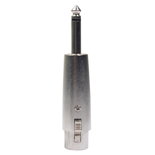5 PCS LZ1167 6.35mm Single Track Male Head to XRL Female Audio Adapter Plug (Silver) - Microphone Audio Cable & Connector by buy2fix | Online Shopping UK | buy2fix