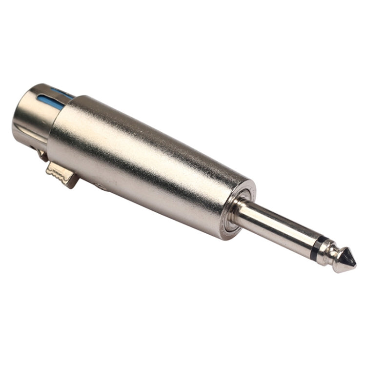 5 PCS LZ1167 6.35mm Single Track Male Head to XRL Female Audio Adapter Plug (Silver) - Microphone Audio Cable & Connector by buy2fix | Online Shopping UK | buy2fix
