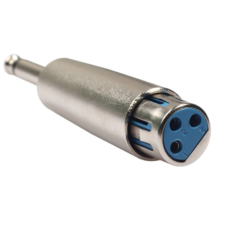 5 PCS LZ1167 6.35mm Single Track Male Head to XRL Female Audio Adapter Plug (Silver) - Microphone Audio Cable & Connector by buy2fix | Online Shopping UK | buy2fix