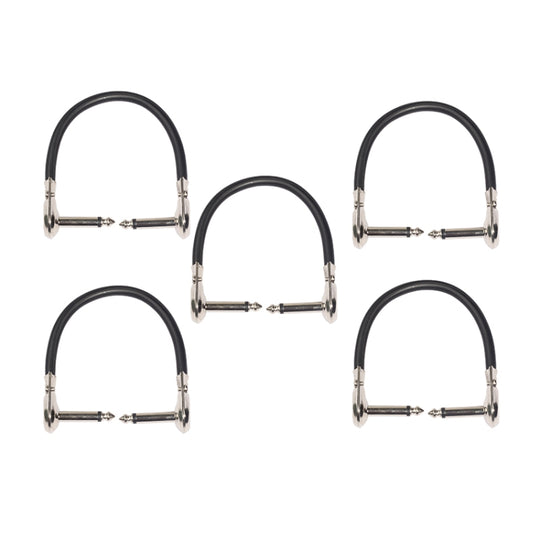 Câble de connecteur d'effecteur de guitare mâle à mâle TC095-15 6.35mm, 5 pièces