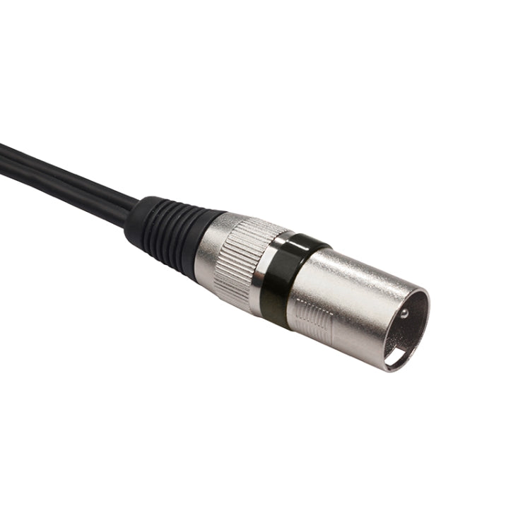 2055MFF-03 2 In1 XLR Male to Double Female Microphone Audio Cable, Length: 0.3m(Black) - Microphone Audio Cable & Connector by buy2fix | Online Shopping UK | buy2fix