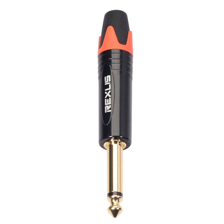 10 PCS TC202 6.35mm Gold-plated Mono Sound Welding Audio Adapter Plug(Orange) - Microphone Audio Cable & Connector by buy2fix | Online Shopping UK | buy2fix