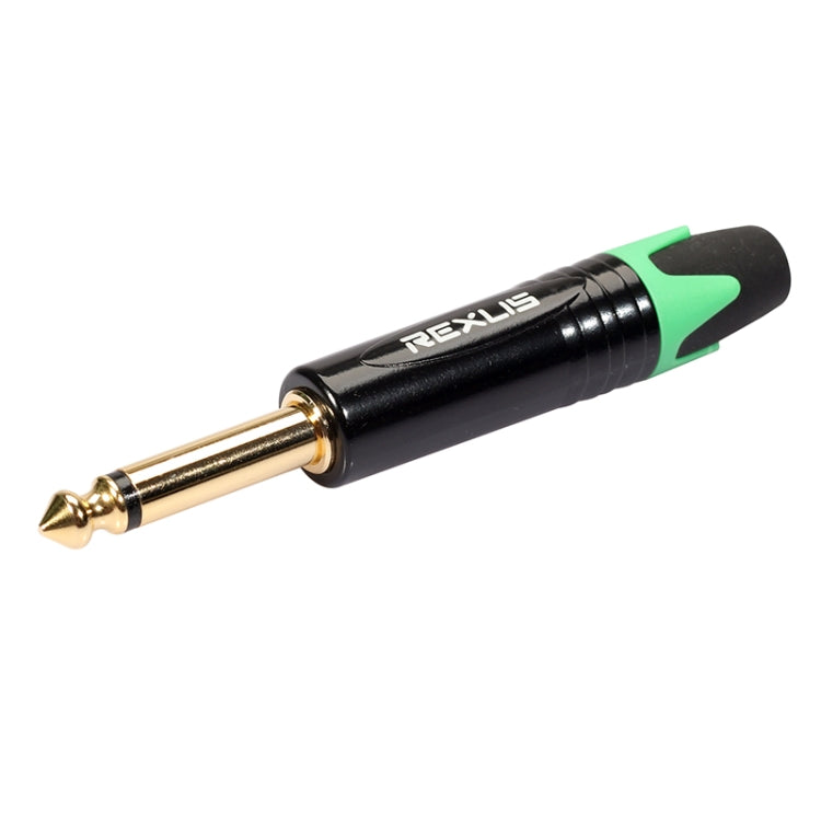 10 PCS TC202 6.35mm Gold-plated Mono Sound Welding Audio Adapter Plug(Green) - Microphone Audio Cable & Connector by buy2fix | Online Shopping UK | buy2fix