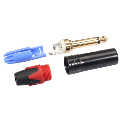 10 PCS TC202 6.35mm Gold-plated Mono Sound Welding Audio Adapter Plug(Red) - Microphone Audio Cable & Connector by buy2fix | Online Shopping UK | buy2fix