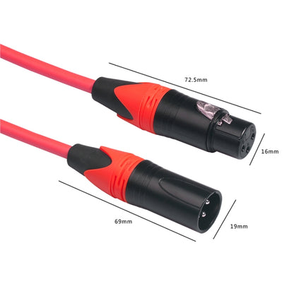 XRL Male to Female Microphone Mixer Audio Cable, Length: 3m (Red) - Microphone Audio Cable & Connector by buy2fix | Online Shopping UK | buy2fix