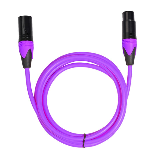 Câble audio pour mixeur de microphone XRL mâle à femelle, longueur : 5 m (violet)