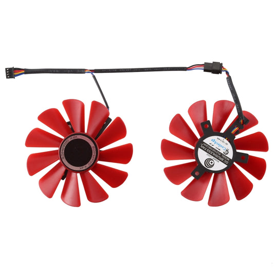 FDC10U12S9-C 0.45amp 4 Pin Graphics Video Card Cooling Fans for XFX RX 560D RX 570 RX 580 RX Vega, Diameter: 85mm, Pairs - Fan Cooling by buy2fix | Online Shopping UK | buy2fix