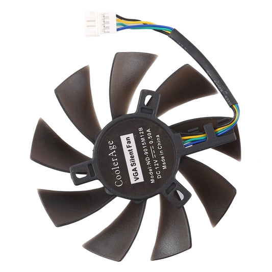 T129215SU 4 Pin Two Ball-Bearing Replace Cooling Fan for MSI Gigabyte GTX 1060 RX 480 460 570 580 R9 290X RX 550 Card Cooler Fan, Diameter: 85mm - Fan Cooling by buy2fix | Online Shopping UK | buy2fix