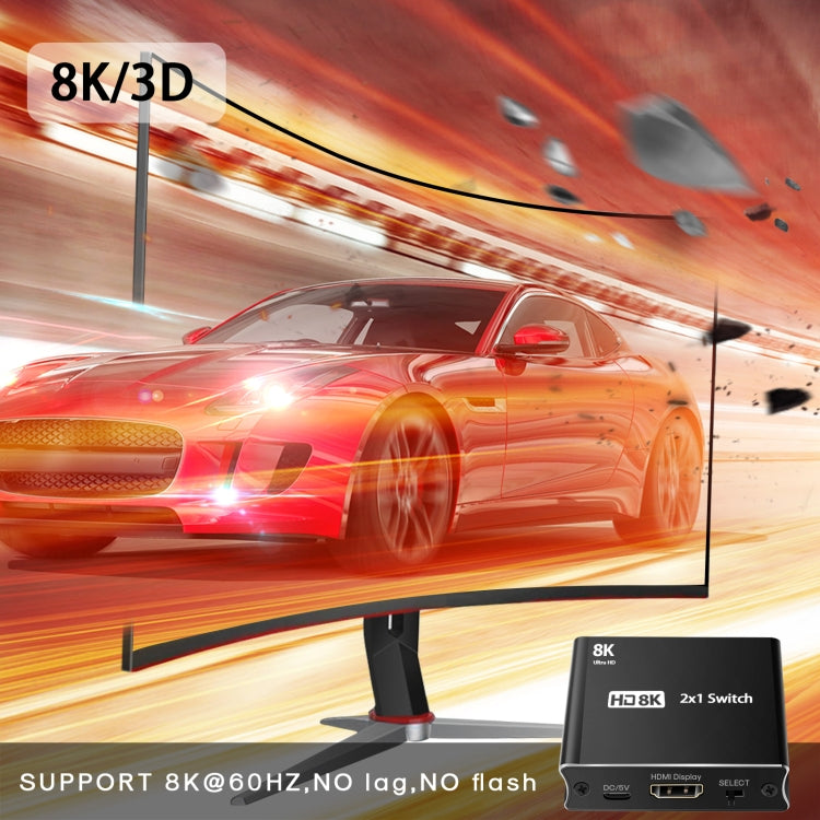 NK-W80 8K UHD HDMI 2X1 One-way Switch by buy2fix