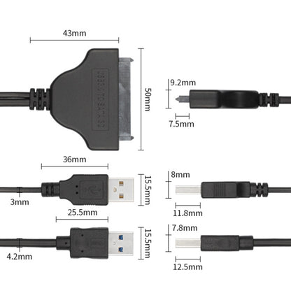 USB 3.0 to SATA 3G USB Easy Drive Cable, Cable Length: 15cm by buy2fix