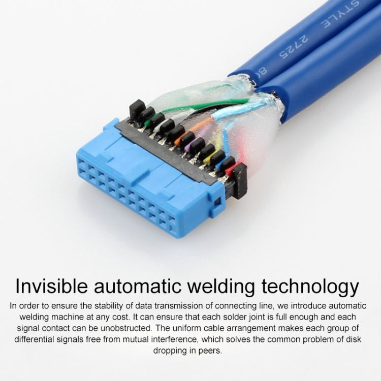 5Gbps USB 3.0 20 Pin Female to Female Extension Cable Mainboard Extender, Cable Length: 50cm by buy2fix