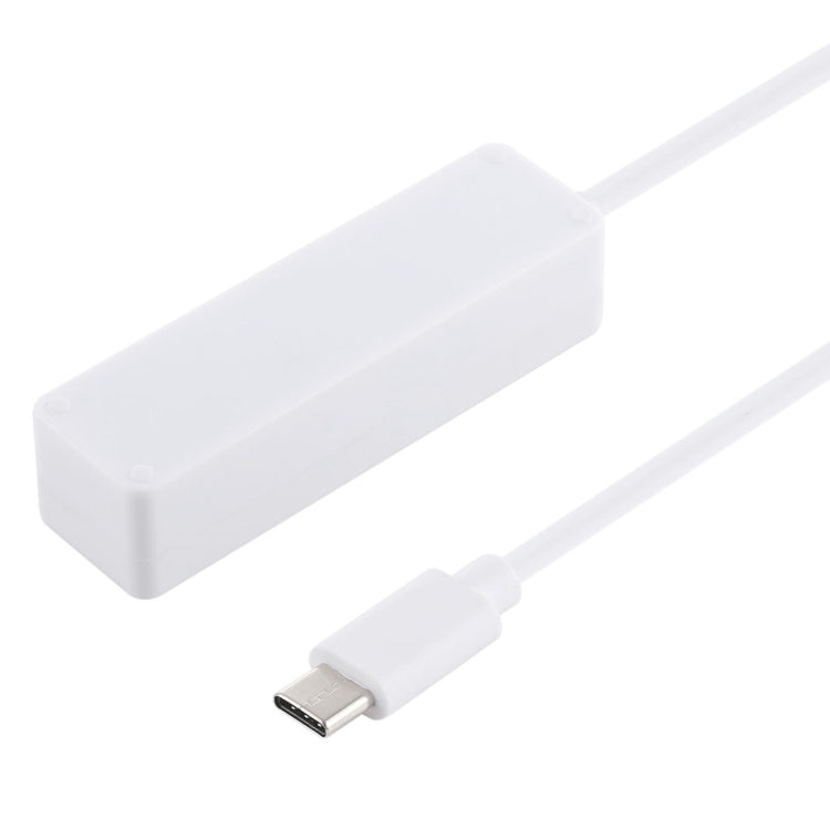 2 in 1 TF / SD Card Reader + 3 x USB 3.0 Ports to USB-C / Type-C HUB Converter, Cable Length: 26cm (White) by buy2fix