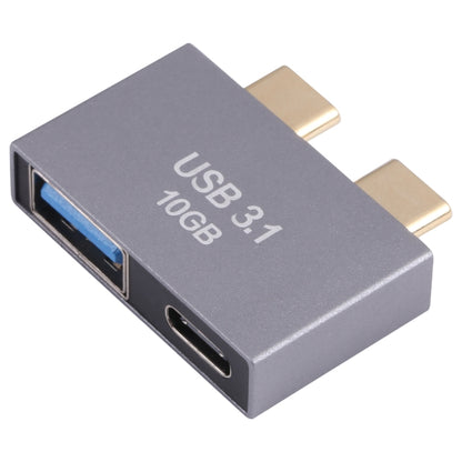 USB Female + USB-C / Type-C Female to 2 x USB-C / Type-C Male Adapter by buy2fix