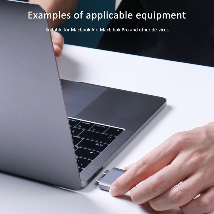 USB Female + USB-C / Type-C Female to 2 x USB-C / Type-C Male Adapter by buy2fix