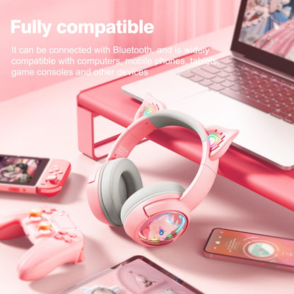 B5 Cat Ear Design USB-C / Type-C RGB Wireless Bluetooth HiFi Headset (Pink) by buy2fix