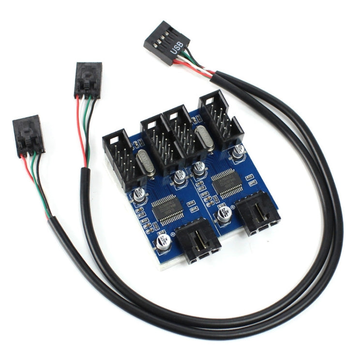 9 Pin USB Header Male 1 to 4 Female Extension Cable Card by buy2fix