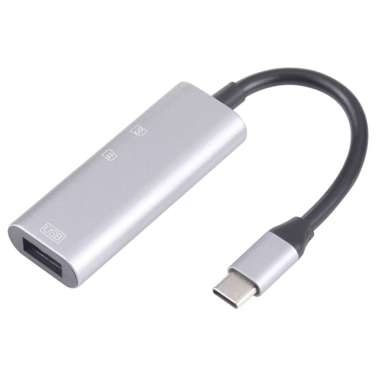 NK-3040 3 in 1 USB-C / Type-C Male to USB Female + SD / TF Card Slots Adapter SD / TF Card Reader by buy2fix