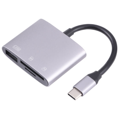 NK-3041 3 in 1 USB-C / Type-C Male to USB Female + SD / TF Card Slots OTG Adapter SD / TF Card Reader by buy2fix
