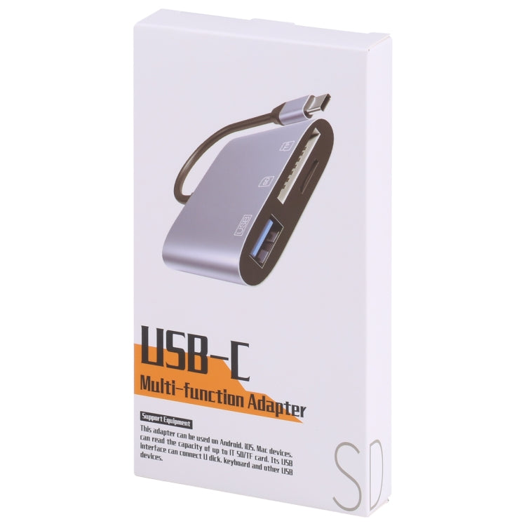 NK-3041 3 in 1 USB-C / Type-C Male to USB Female + SD / TF Card Slots OTG Adapter SD / TF Card Reader by buy2fix