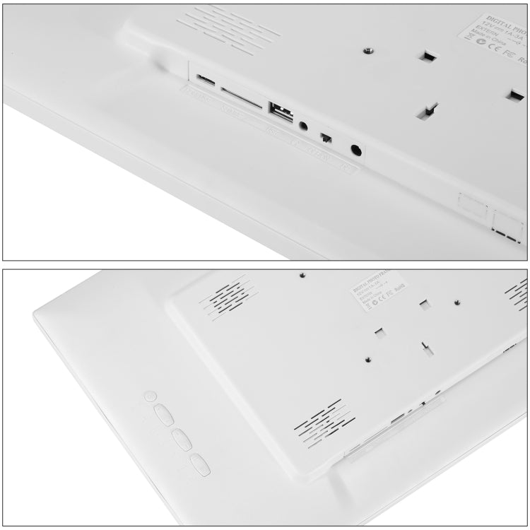 21.5 inch LED Display Digital Photo Frame with Holder & Remote Control, US Plug(White) - 15 inch Above by buy2fix | Online Shopping UK | buy2fix