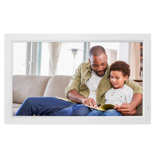 23.6 inch LED Display Digital Photo Frame with Holder & Remote Control, US Plug(White) - 15 inch Above by buy2fix | Online Shopping UK | buy2fix