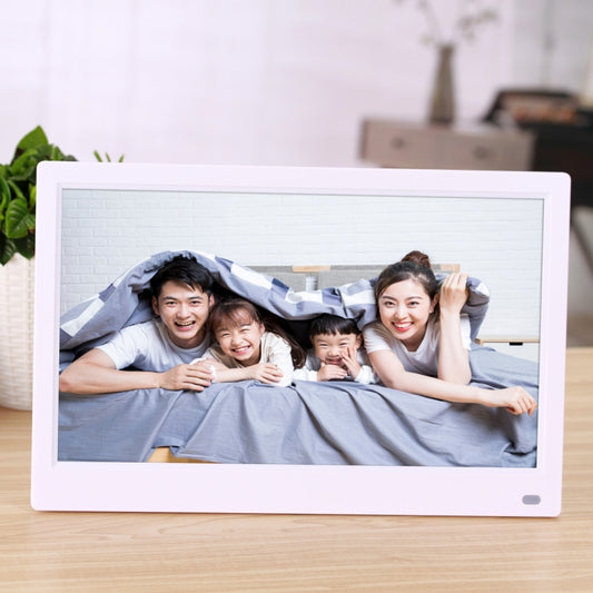 12.5 inch FHD LED Display Digital Photo Frame with Holder & Remote Control, MSTAR V56 Program, Support USB / SD Card Input (White) - 11-15 inch by buy2fix | Online Shopping UK | buy2fix