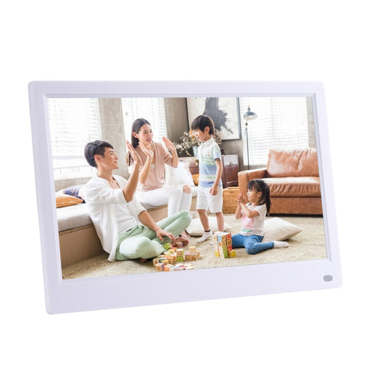 12.5 inch FHD LED Display Digital Photo Frame with Holder & Remote Control, MSTAR V56 Program, Support USB / SD Card Input (White) - 11-15 inch by buy2fix | Online Shopping UK | buy2fix