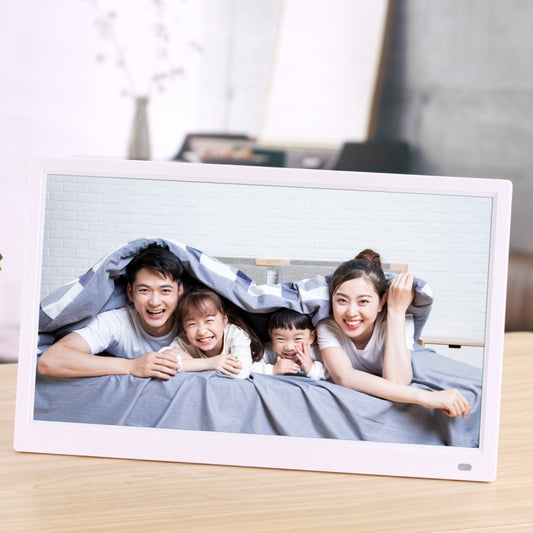 15.6 inch FHD LED Display Digital Photo Frame with Holder & Remote Control, MSTAR V53 Program, Support USB / SD Card Input(White) - 15 inch Above by buy2fix | Online Shopping UK | buy2fix