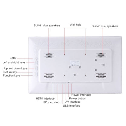 18.5 inch  Wall Hanging Advertising Machine, Shopping Mall Electronic Display Stand Advertising Machine, Digital Photo Frame(White) - 15 inch Above by buy2fix | Online Shopping UK | buy2fix