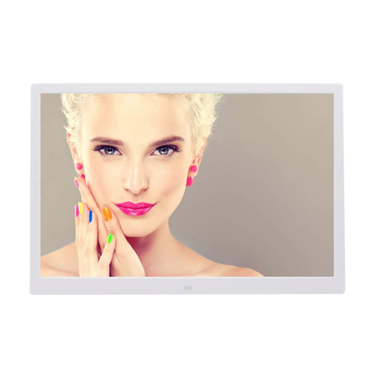 17.0 inch LED Display Digital Photo Frame with Holder / Remote Control, Allwinner Technology, Support USB / SD Card Input / OTG, US/EU/UK Plug(White) - 15 inch Above by buy2fix | Online Shopping UK | buy2fix