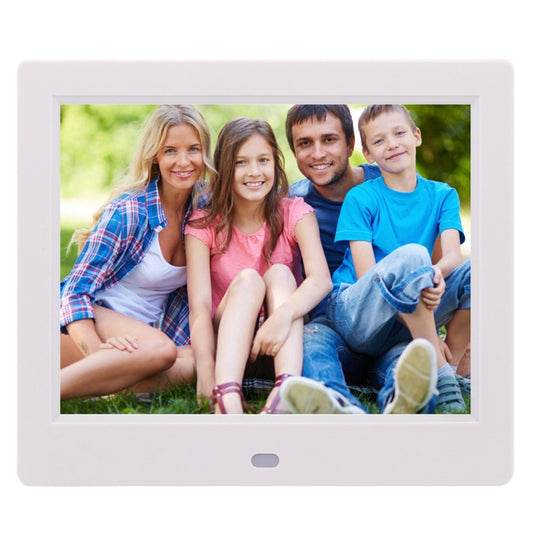 AC 100-240V 8 inch TFT Screen Digital Photo Frame with Holder & Remote Control, Support USB / SD Card Input (White) - 11 inch Below by buy2fix | Online Shopping UK | buy2fix
