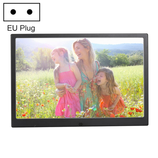 HSD1202 12.1 inch 1280x800 High Resolution Display Digital Photo Frame with Holder and Remote Control, Support SD / MMC / MS Card / USB Port, EU Plug(Black) - 11-15 inch by buy2fix | Online Shopping UK | buy2fix
