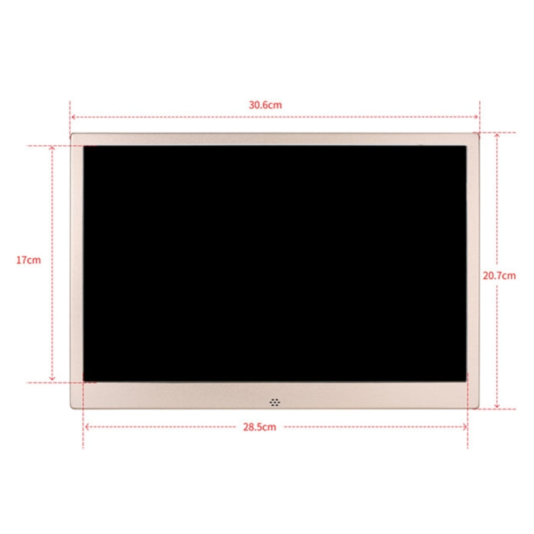 HSD1303 13.3 inch LED 1280x800 High Resolution Display Digital Photo Frame with Holder and Remote Control, Support SD / MMC / MS Card / USB Port, EU Plug(Silver) - 11-15 inch by buy2fix | Online Shopping UK | buy2fix