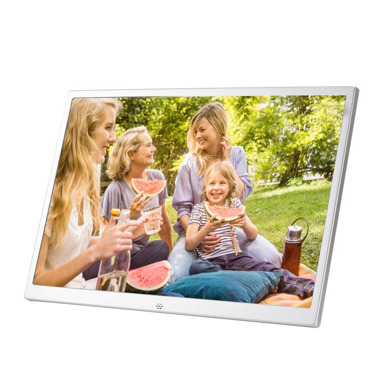 HSD1303 13.3 inch LED 1280x800 High Resolution Display Digital Photo Frame with Holder and Remote Control, Support SD / MMC / MS Card / USB Port, UK Plug(Silver) - 11-15 inch by buy2fix | Online Shopping UK | buy2fix