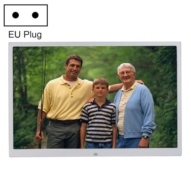 HSD1504 15.4 inch LED 1280x800 High Resolution Display Digital Photo Frame with Holder and Remote Control, Support SD / MMC / MS Card / USB Port, EU Plug(Silver) - 15 inch Above by buy2fix | Online Shopping UK | buy2fix