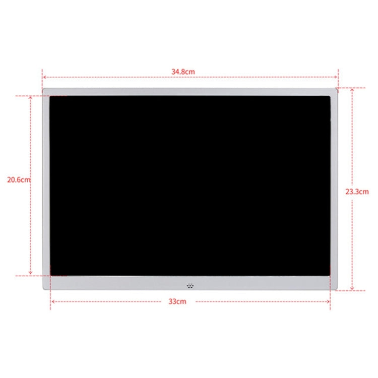 HSD1504 15.4 inch LED 1280x800 High Resolution Display Digital Photo Frame with Holder and Remote Control, Support SD / MMC / MS Card / USB Port, EU Plug(Silver) - 15 inch Above by buy2fix | Online Shopping UK | buy2fix