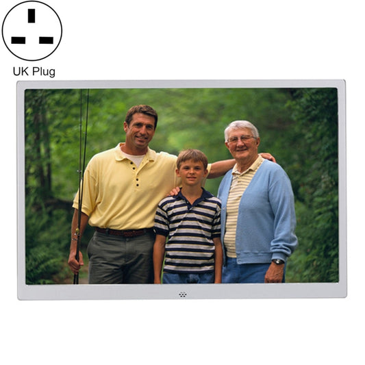 HSD1504 15.4 inch LED 1280x800 High Resolution Display Digital Photo Frame with Holder and Remote Control, Support SD / MMC / MS Card / USB Port, US Plug(Silver) - 15 inch Above by buy2fix | Online Shopping UK | buy2fix