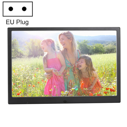 HSD1707 17 inch LED 1440X900 High Resolution Display Digital Photo Frame with Holder and Remote Control, Support SD / MMC / MS Card / USB Port, EU Plug(Black) - 15 inch Above by buy2fix | Online Shopping UK | buy2fix