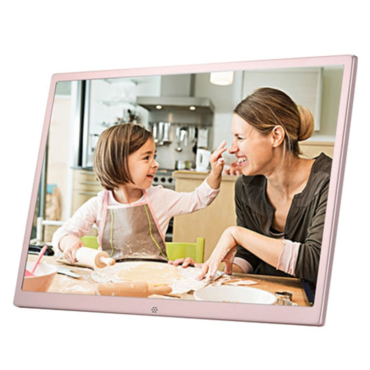 HSD1707 17 inch LED 1440X900 High Resolution Display Digital Photo Frame with Holder and Remote Control, Support SD / MMC / MS Card / USB Port, EU Plug(Gold) - 15 inch Above by buy2fix | Online Shopping UK | buy2fix