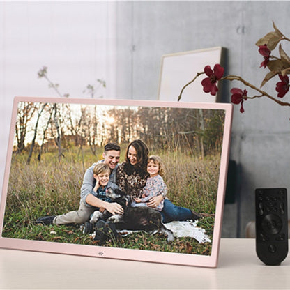 HSD1707 17 inch LED 1440X900 High Resolution Display Digital Photo Frame with Holder and Remote Control, Support SD / MMC / MS Card / USB Port, EU Plug(Gold) - 15 inch Above by buy2fix | Online Shopping UK | buy2fix