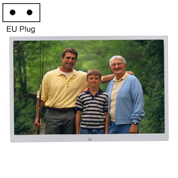 HSD1707 17 inch LED 1440X900 High Resolution Display Digital Photo Frame with Holder and Remote Control, Support SD / MMC / MS Card / USB Port, EU Plug(Silver) - 15 inch Above by buy2fix | Online Shopping UK | buy2fix