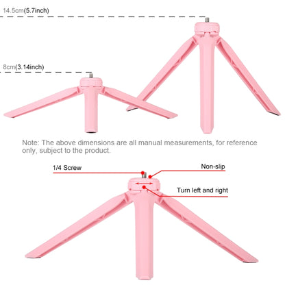 PULUZ 10.2 inch 26cm Light + Desktop Tripod Mount USB 3 Modes Dimmable Dual Color Temperature LED Curved Diffuse Light Ring Vlogging Selfie Photography Video Lights with Phone Clamp(Pink) - Ring Light by PULUZ | Online Shopping UK | buy2fix