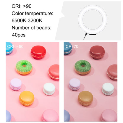 PULUZ 4.7 inch 12cm Ring Light Horizontal Dual Phone Brackets Desktop Holder Video Light Kits - Ring Light by PULUZ | Online Shopping UK | buy2fix